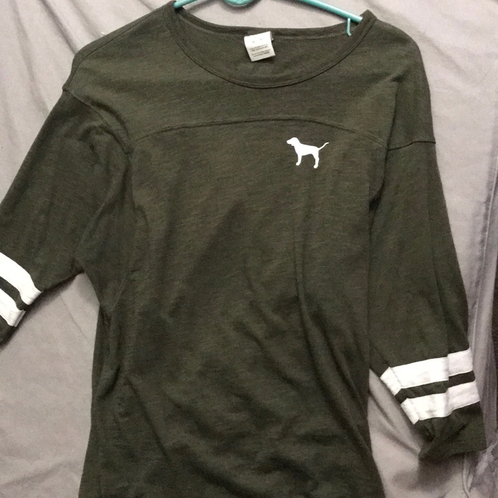 PINK Nation olive top